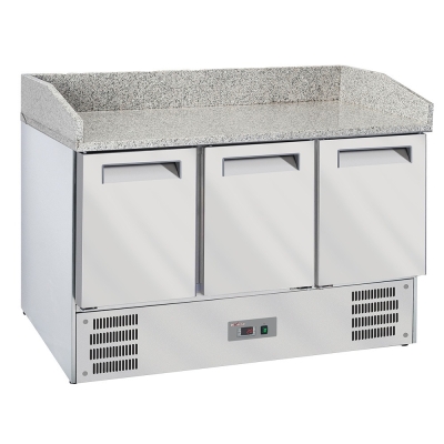 Table pizzas frigorifique 3 portes GN1/1, top en granit WR-SRZ6-M3
